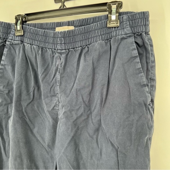 Everlane Elastic Waist Cotton Navy Pants - Picture 2 of 12